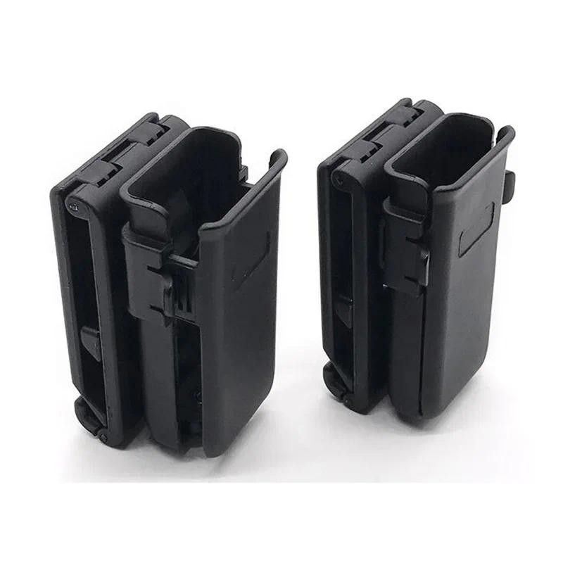 Tactical Waist Belt 9mm Double Magazine Pouch Quick Locking Release Belt Clip For 1911/Glock 17/M92/