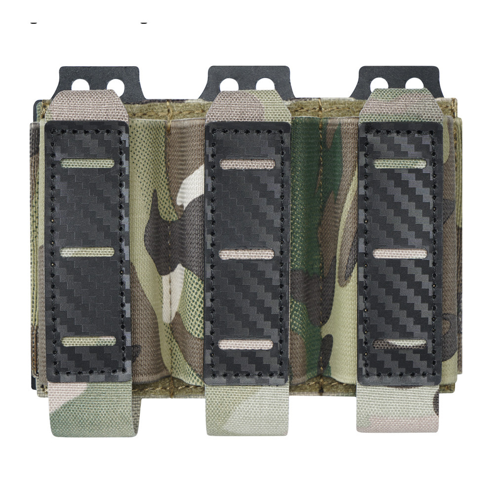 Magazine Pouch for 9mm Bullet Single Double Triple Magazine Nylon Carbon Fiber MOLLE System Bullet M