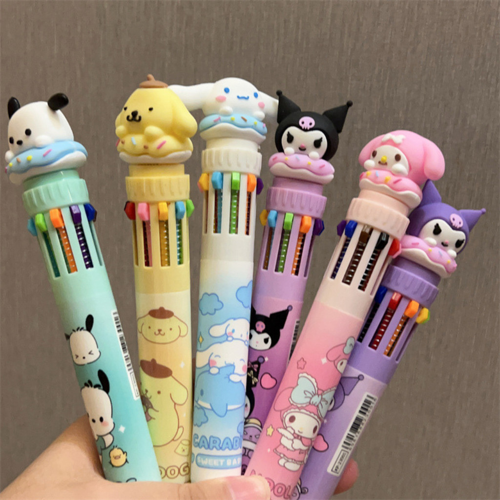 

[doodledreams] Pulpen Warna Lucu 1 PCS 10 Warna / Colorful Pen Tinta Warna Warni / Bolpen Tinta