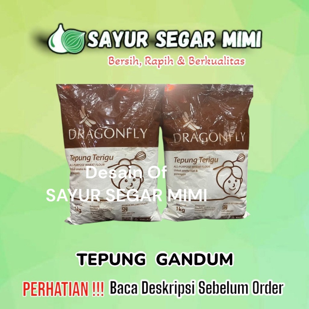 

Gandum Dragonfly Kemasan 1kg / Tepung Terigu - Sayur Segar Mimi