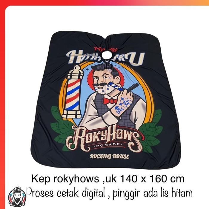 Kep Rokyhows / Kain Kip Cukur / Cape Barbershop / Cape Salon Profesional terbaik