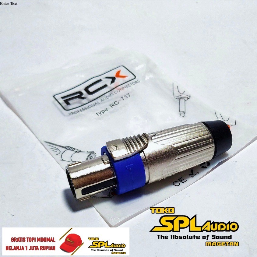 Jack Speakon Spikon RCX RC-717 Spicon besi silver