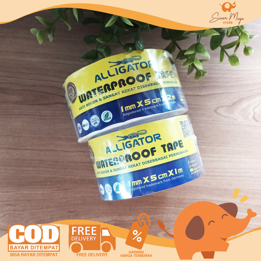 

ALLIGATOR Waterproof Tape 50mm - Lakban Anti Bocor Air Kuat Murah Berkualitas