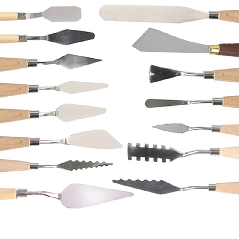 

Palette Oil Mix Scrape Scraper Knife Texture Painter Paint Tool Artist Art Draw Spatula Drawer watercolor Student Pigment