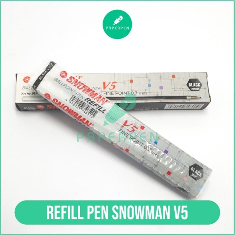 

[CCATK] (Pak) Refill Bolpoint Snowman V5 Hitam