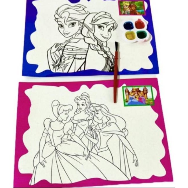 

Kertas Mewarnai Cat Air Bonus Kuas Tinta Mainan Anak Edukasi Magic Painting