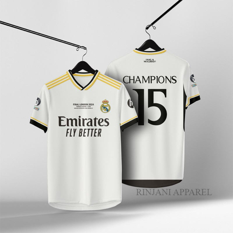 Baju Jersey Real Madrid Edisi Spesial Champions 15 Full Printing