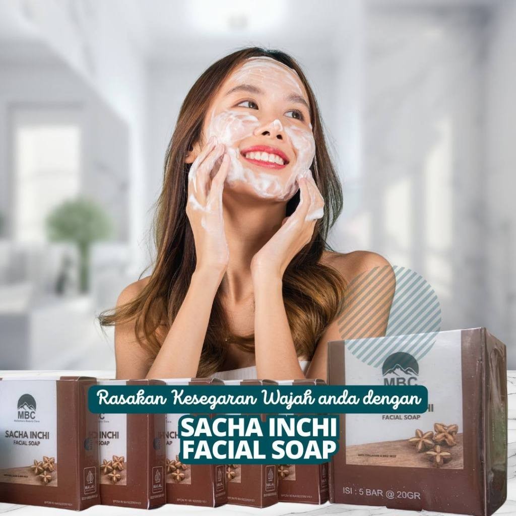 Sabun MAHAMERU MBC SACHA INCHI Facial Soap With Collagen & Bird Nest 1 pcs @20g