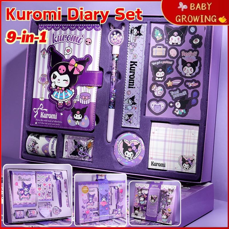 

Kuromi Diary Set Buku Jurnal Stiker kartun gaya Jepang Notebook Dekorasi Buat Hadiah Ulang Tahun Pergi ke sekolah Set Hadiah
