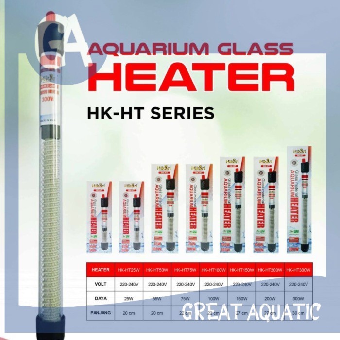 heater kaca heater aquarium HIKARI HK HT 25 WATT 50 WATT 75 WATT 100 WATT 150 WATT 200 WATT 300 WATT