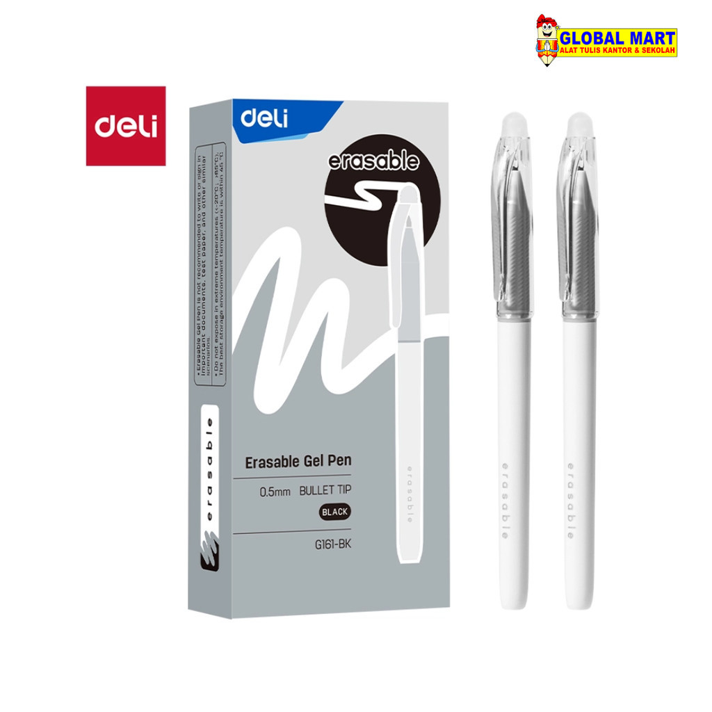 

Deli EG161-BK Pulpen Gel / Erasable Gel Pen Bisa Dihapus 0.5mm – Tinta Hitam