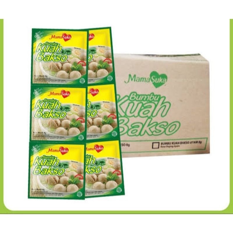 

MAMASUKA BUMBU KUAH BAKSO 8GR [HARGA 1 RENTENG ISI 10 SACHET]