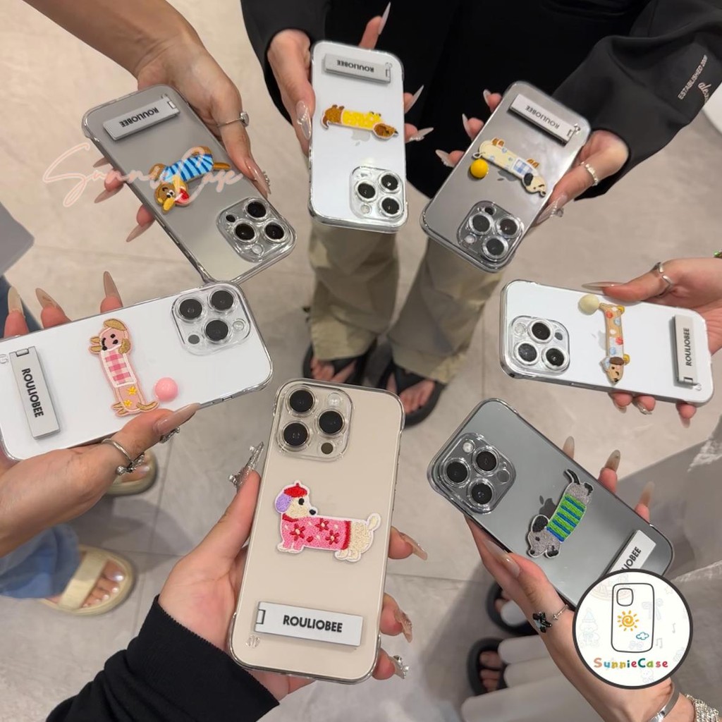 Casing Kompatibel Untuk IPhone 15 11 14 12 13 Pro Max IPhone 14Plus 15Plus Kartun Dachshund Puppy Se