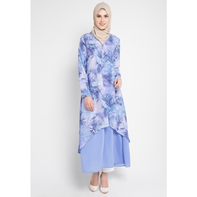 Jinny Maxi Dress In Blue Print