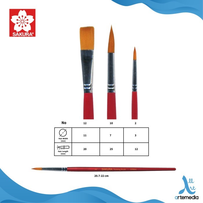 

best -Kuas Lukis Sakura Painting Brush Set 3