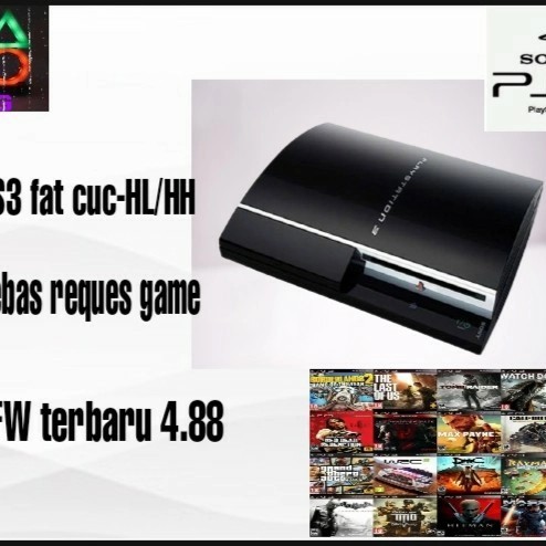 BEST -PS3/playstation 3 fat cuch-HL/HH 500gb +2 stick - Random, mesin saja