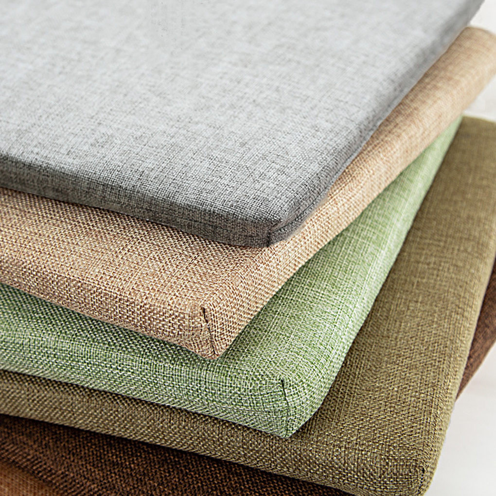 

Cotton Linen Seat Cushion Summer Simple Style Breathable Duty Modern Square Solid Color Computer Chair Sitting Cushions Pad