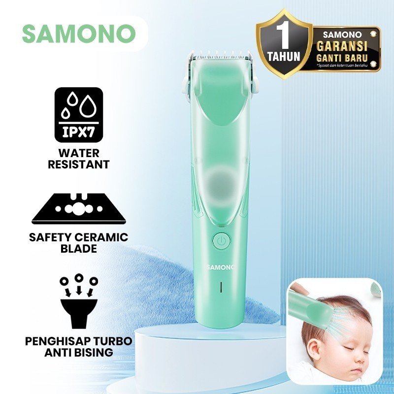 SAMONO SW-HCG500S Hair Trimmer Safe and Comfortable for Babies and Kids Ergonomic Design Wireless Re