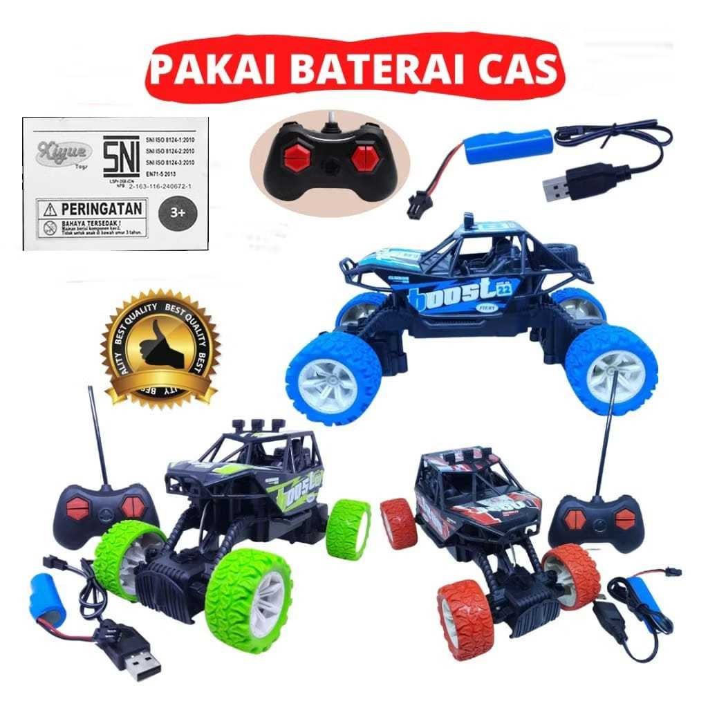 Mainan Mobil Remote Control Monster Charger RC Skala 1:20 Cross County Jeep Offroad 4X4 Anti Air Boo