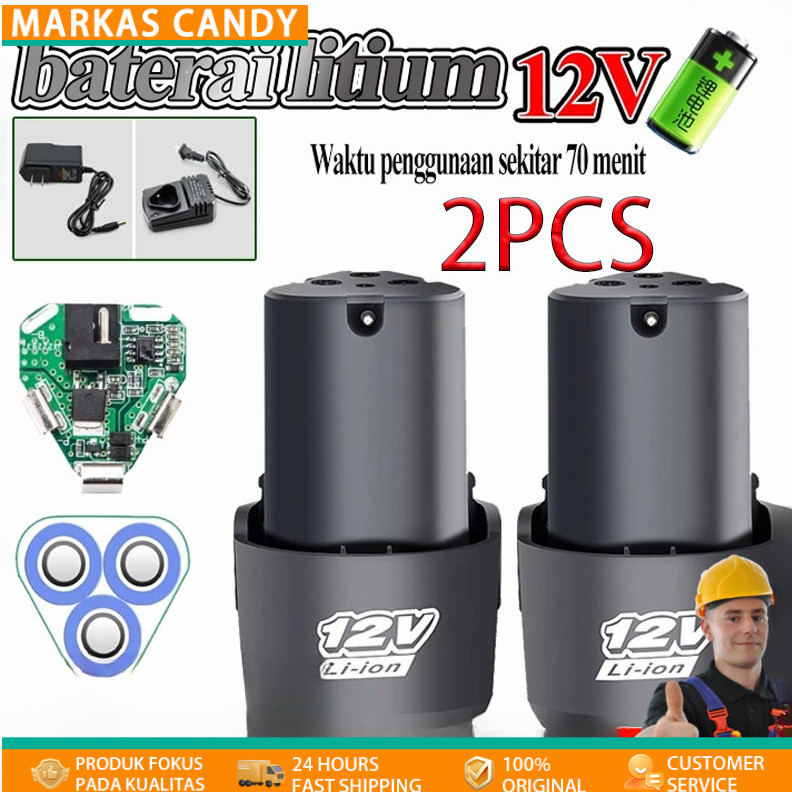 2PCS Baterai Lithium 12V Alat Listrik Baterai Aksesori Bor Tangan Baterai Untuk Xenon Ryu JLD 1300MA