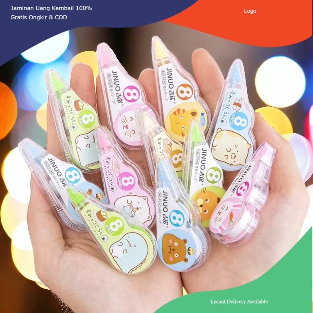

Alat Penghapus Pena 8M Warna / Correction Tape Karakter Lucu Multiple Color Stationery