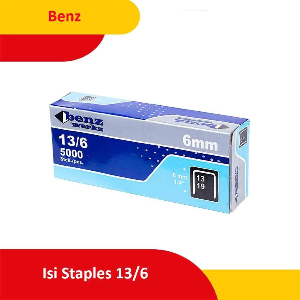 

Isi Staples Mesin BENZ 13/6 Staples Paku Tembak U Mata Nailer Gun Jok Motor 5000 pcs