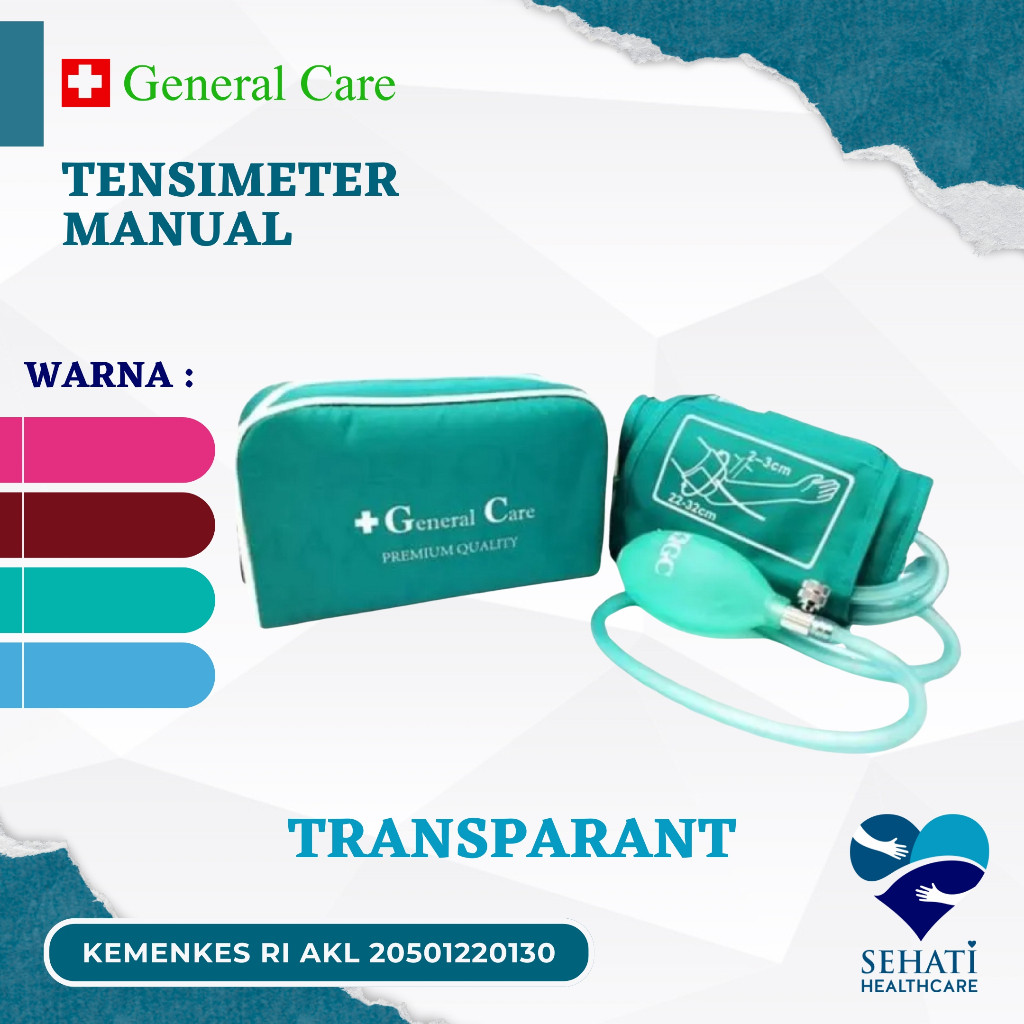 General Care Tensimeter Aneroid Ukur Tekanan Darah Tensi Jarum Manual Medis Kesehatan