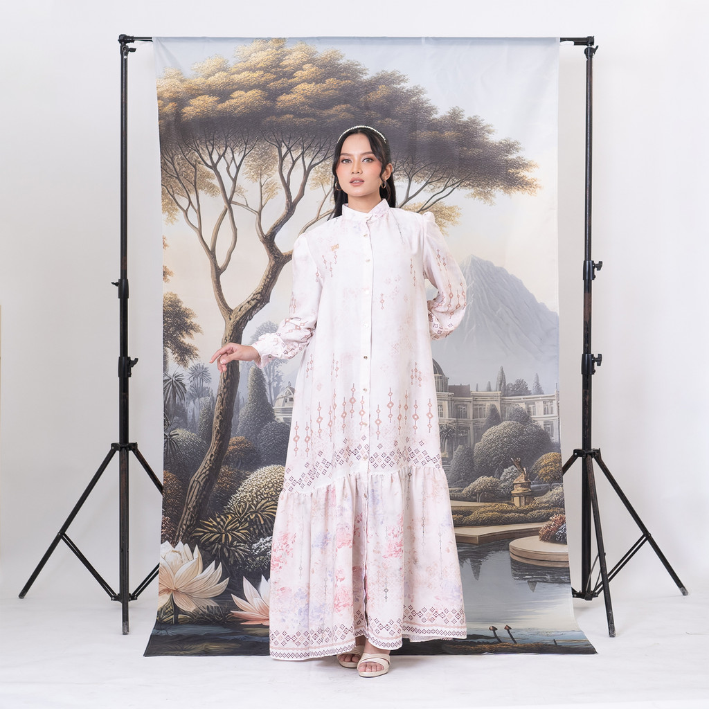 MAYANG COLLECTION - AYURA DRESS G02961 | GAMIS MOTIF ATASAN WANITA