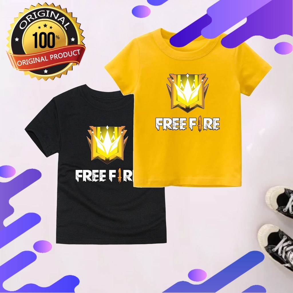 RS - Kaos Anak FF Motif Grand Master Baju Anak Free Fire Laki Laki Dan Perempuan Fashion Kids 10 A5