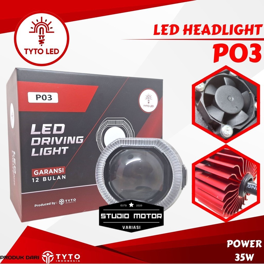 TYTO LED P03 Lampu Biled 2.5Inch 35Watt Demon Eyes RGB Adjustable