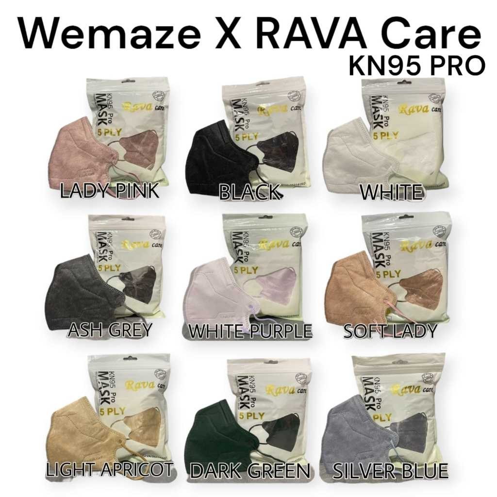 OMEGA MASKER - KN95 6PLY 5PLY PRO WEMAZE RAVA care 10 PC - MASKER KN95 WEMASK / RAVA TALI SENADA FAC