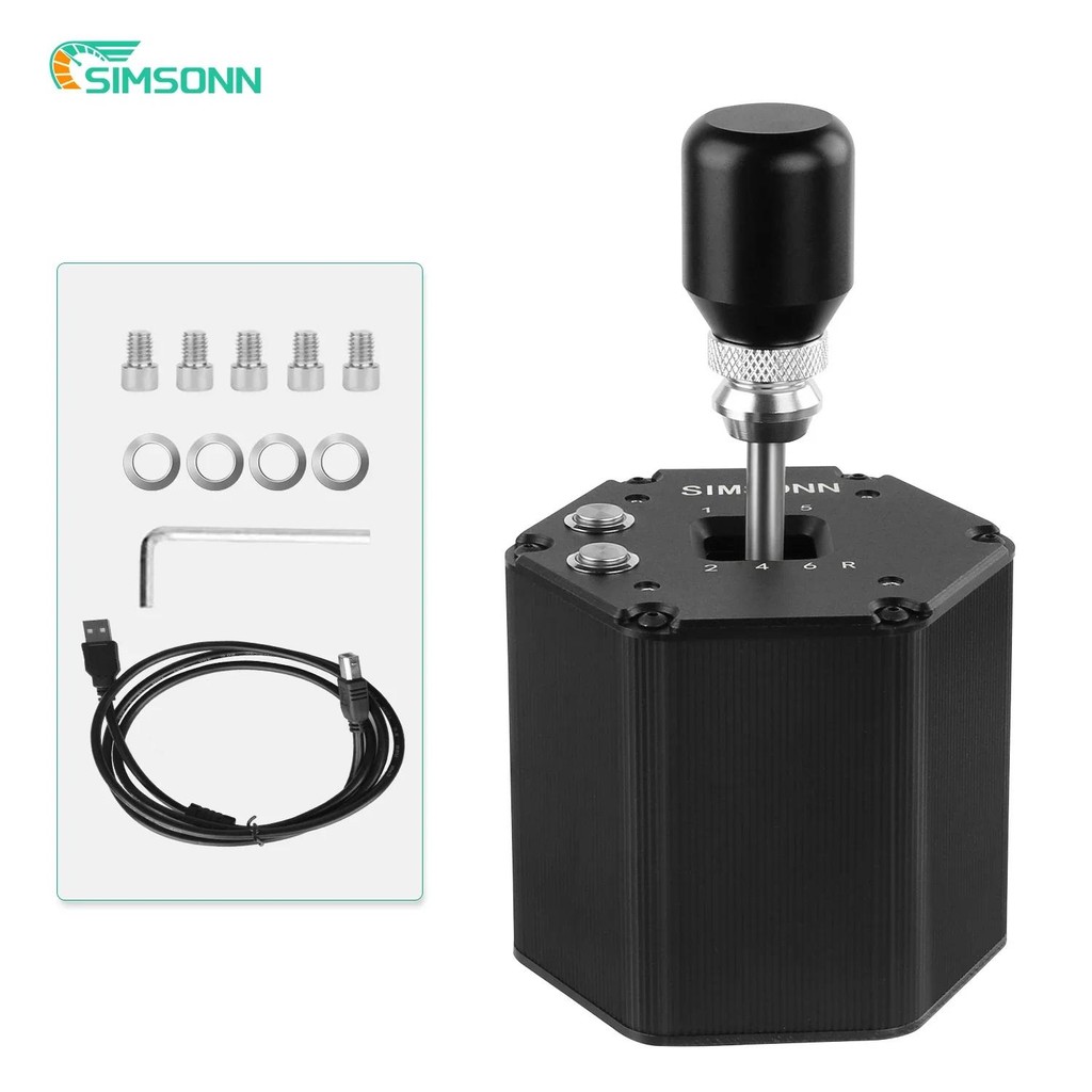 SIMSONN PC 6+R H Gear Shifter compatible with Logitech G27 G29 G25 G920 For ETS2 Simracing Game hall