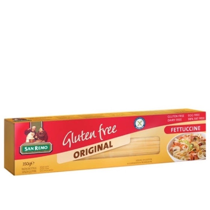 

GLUTEN FREE San Remo Pasta SpaghettI Fettucine Spiral Penne 350g - Fettucine 350g