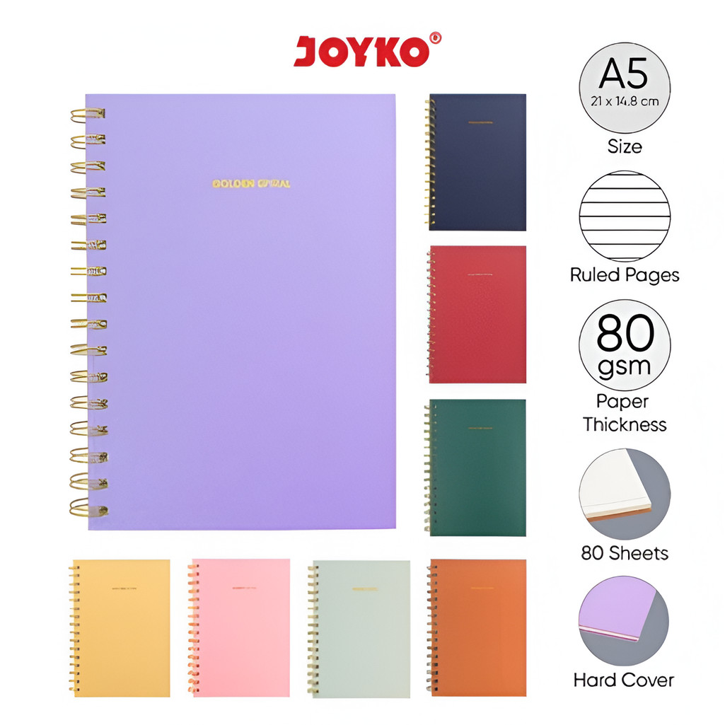 

Buku Tulis Catatan Bergaris Spiral Ruled Notebook Joyko NB-721 A5
