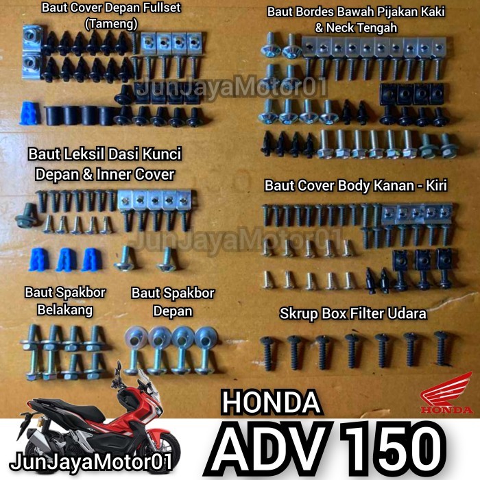 Baut Lengkap Fullset Body Bodi Honda ADV 150