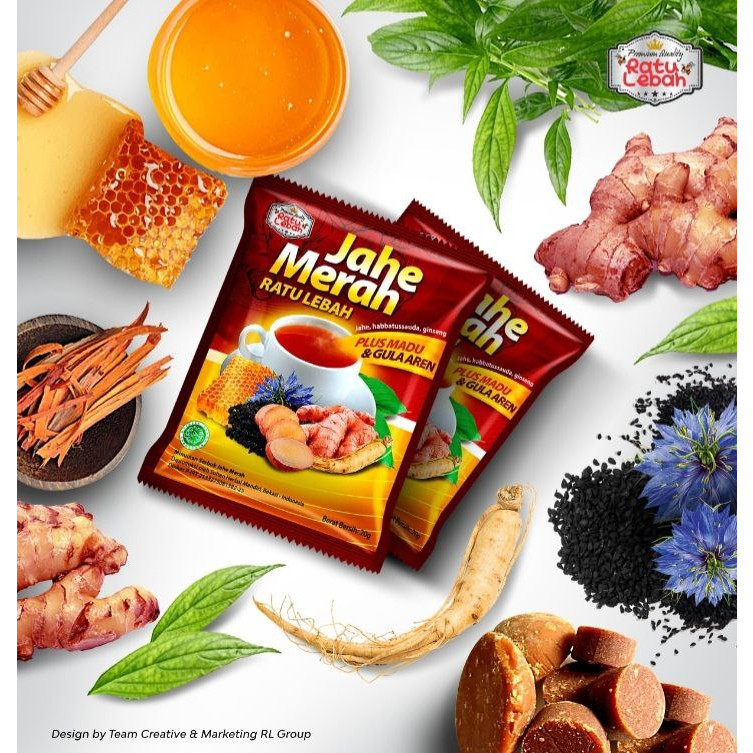 

Jahe Merah SUPER plus Habbatussauda Gingseng Madu & Gula Aren