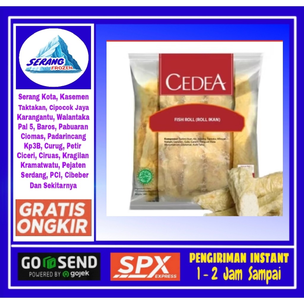 

Fish Roll Cedea 250g, olahan Ikan,otak otak, Serang Frozen