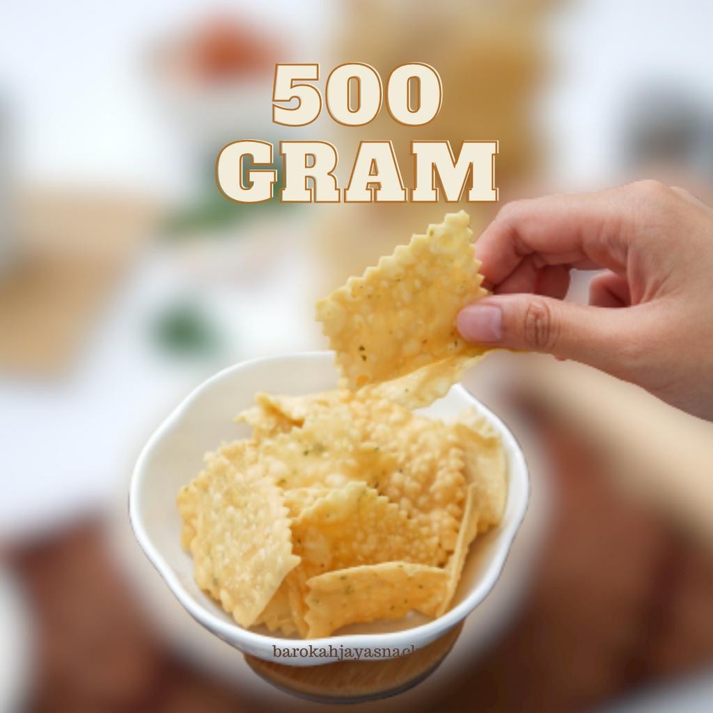 

keripik pangsit bawang 500gram - Mang Meser