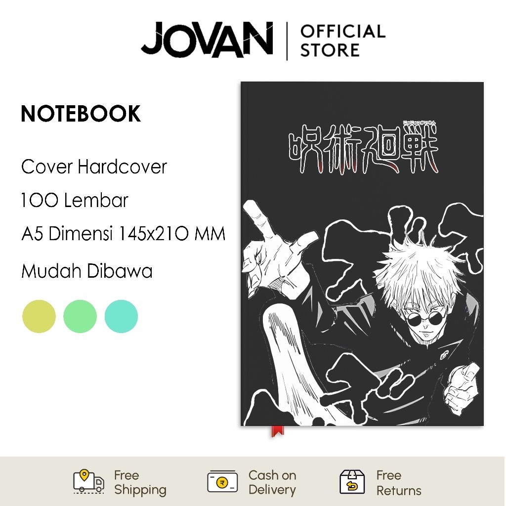 

Notebook Hardcover Custom Satoru Gojo Jujutsu Kaisen 9 Buku Tulis Catatan Note Agenda Planner Jurnal Diary Notebook Anime