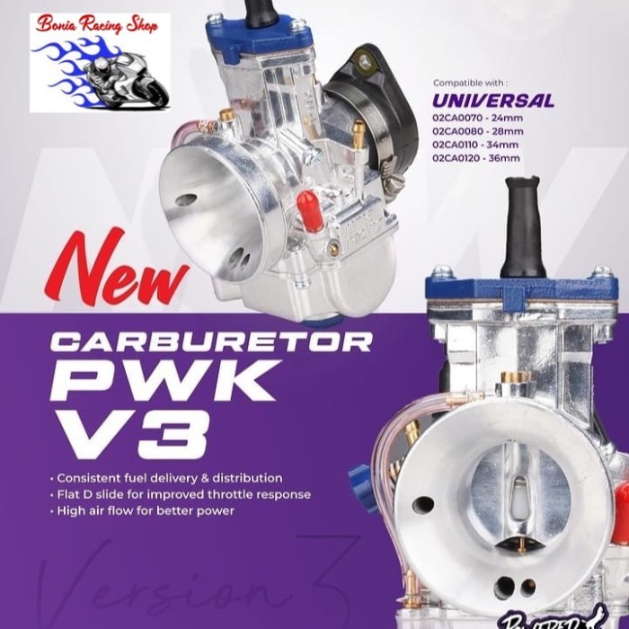 Karbu Karburator Uma Racing PWK 24 28 30 32 34 36 Original - PWK24