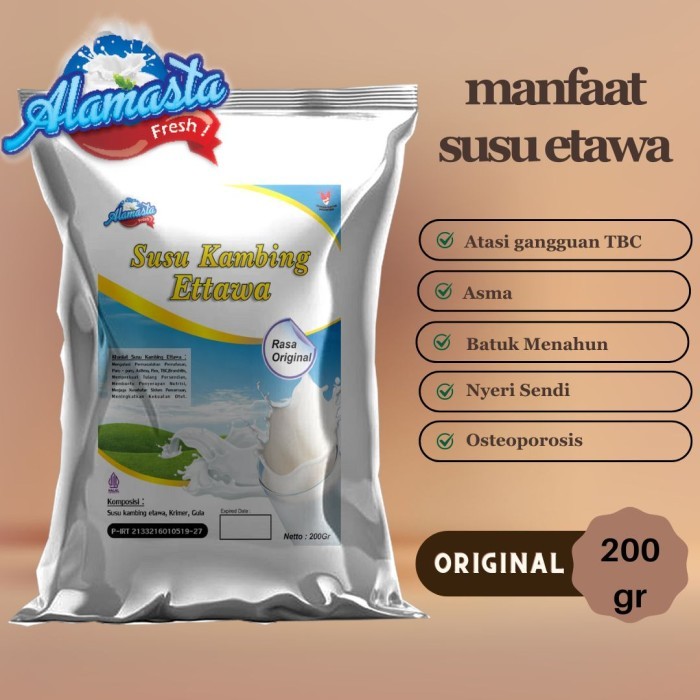 

susu kambing etawa PLATINUM 200 gr rasa ori ALAMASTA terapi MASALAH PARU DAN PERSENDIAN