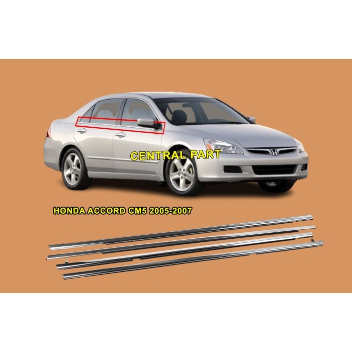 pelipit karet kaca list kaca luar accord CM5 2004 2005 2006 2007 berkualitas