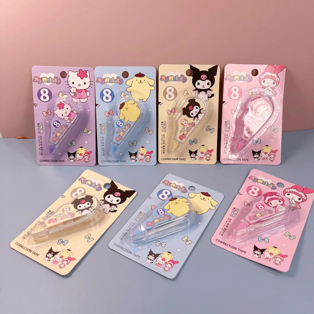 

SANRIO TIPE X ROLL 8 METER MURAH STIPO TIP-EX READY SANRIO CORRECTION TAPE MELODY KUROMI POMPOMPURIN