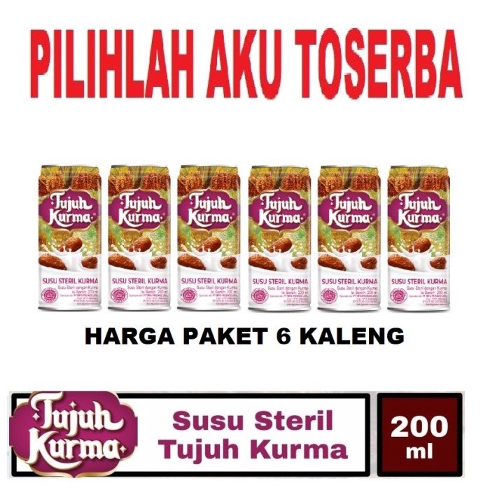 

Susu Steril TUJUH KURMA - ( HARGA 6 kaleng )