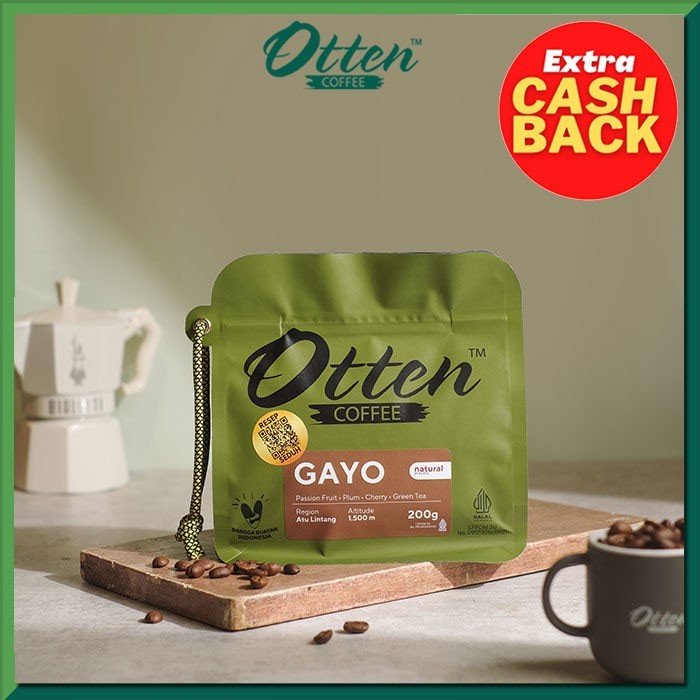 

Kopi Arabica Aceh Gayo Natural Process 200g - Otten Coffee - Medium