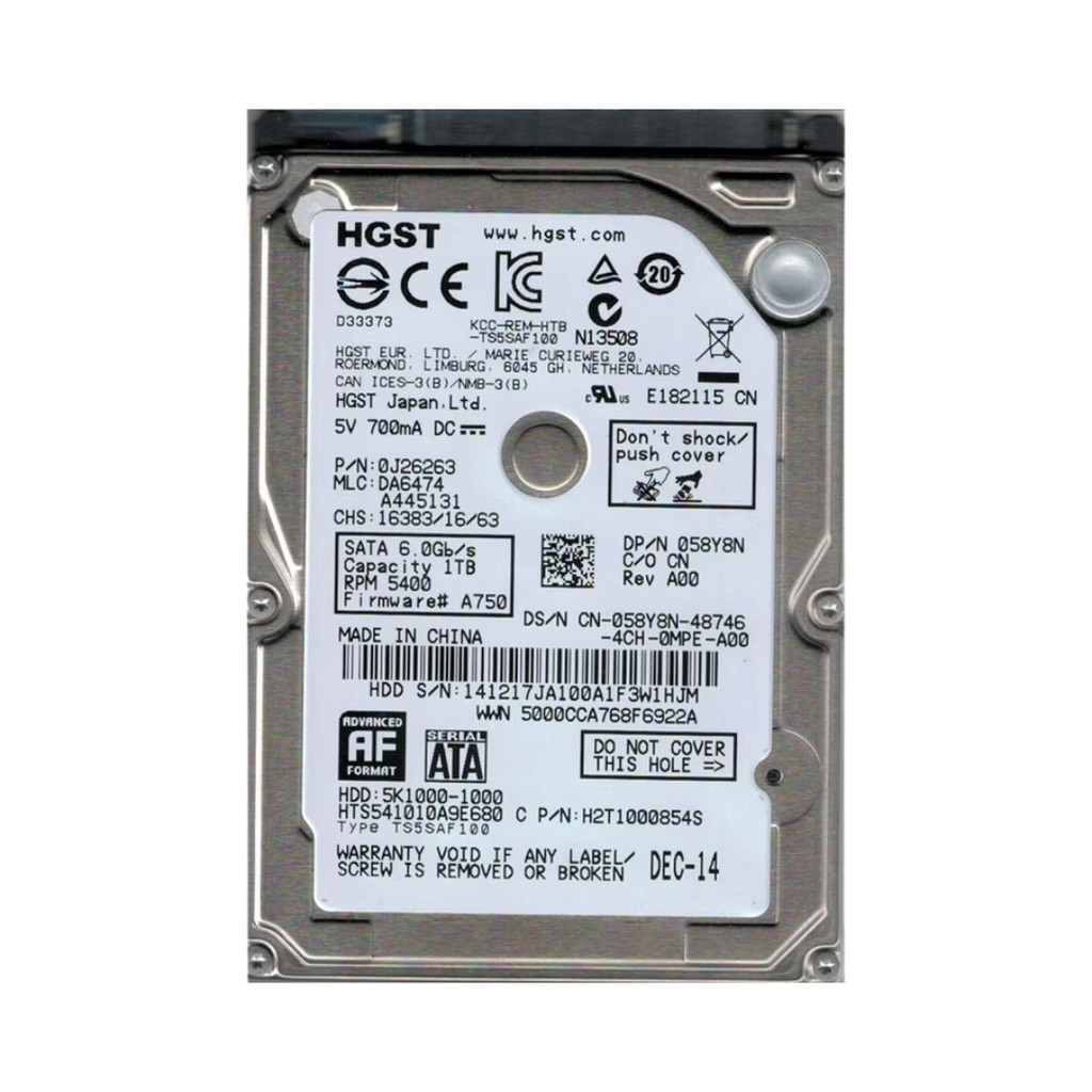Hardisk laptop Hitachi/HGST 1TB HDD 2.5" RF  SATA III 6Gbps 5400RPM