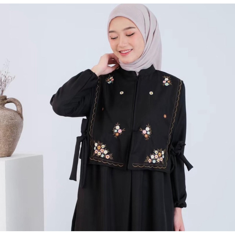 FUTURE - ZFS DRESS BELVA BORDIR DOUBLE LAYER PREMIUM / YURAA SHAKILA MAXI DRESS BORDIR / Dress Kekin