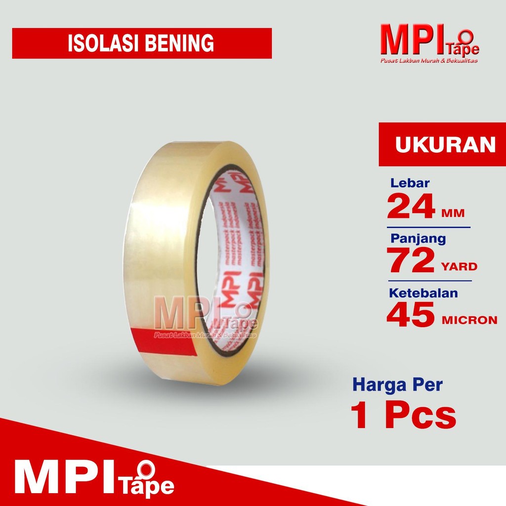 

Lakban Isolasi 24 mm x 72 Meter - Lakban Soletip Kecil - MPI
