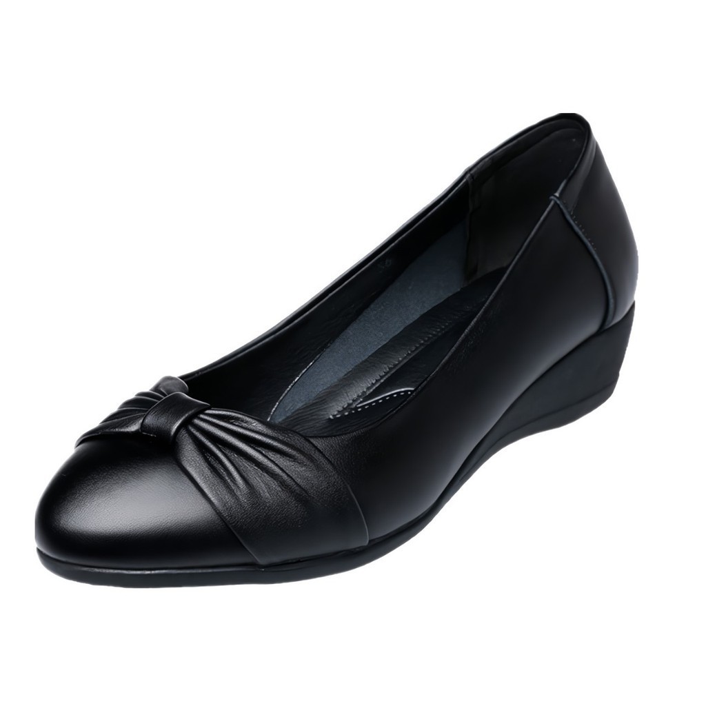 Sepatu Flat Shoes Wanita Hak Sepatu Bahan Jelly Mules Hak Tahu Sepatu Kerja  TG1597