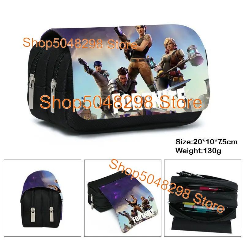 

Fortnited Zipper Pencil Case Students Pencil Bag Big Storage Battle Royale Stationery Pencil Women Makeup Bag Child Girls